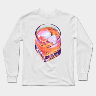 Happy hour: Whiskey on the rocks Long Sleeve T-Shirt